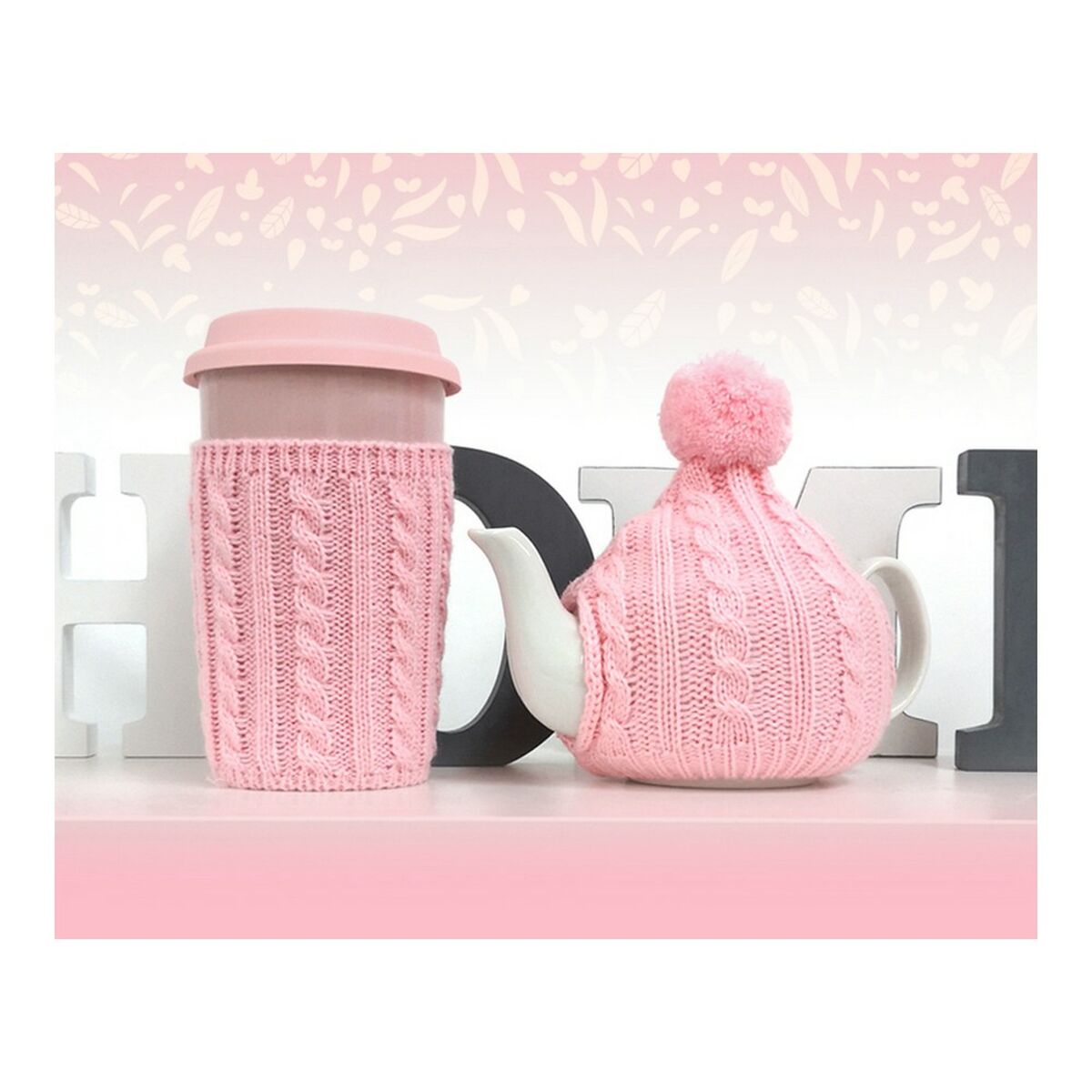 Teapot 1 Cup Teapot Pink (2 Units) (2 pcs) BigBuy Home