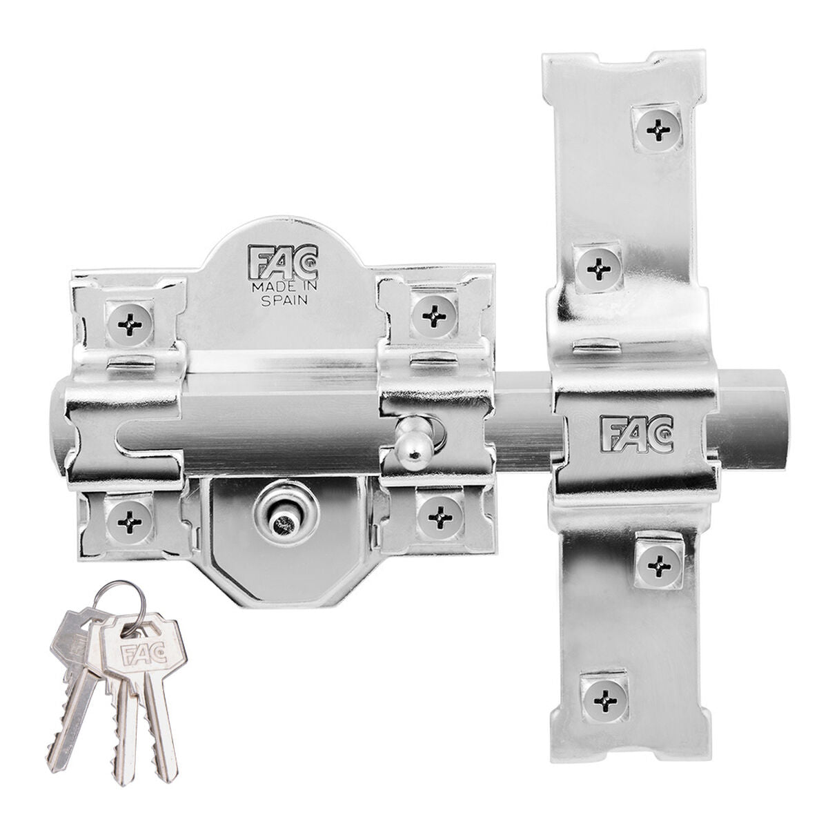 Safety lock Fac 301-r/80 nickel Steel 50 mm 80 mm Fac Seguridad