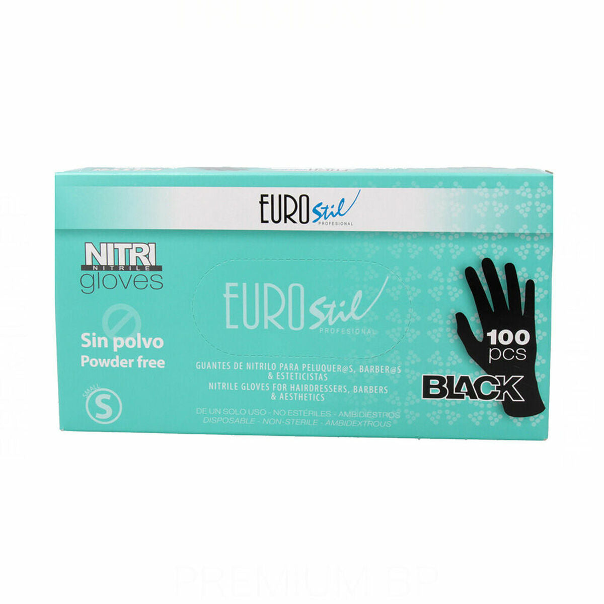 Disposable Gloves Eurostil Guantes Nitrilo Nitrile Black (100 uds) Eurostil