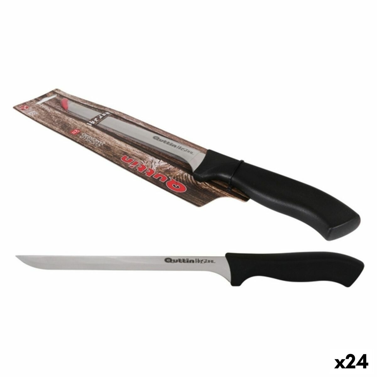 Ham knife Quttin Kasual 24 Units 34 x 2 x 2 cm (22 cm) Quttin