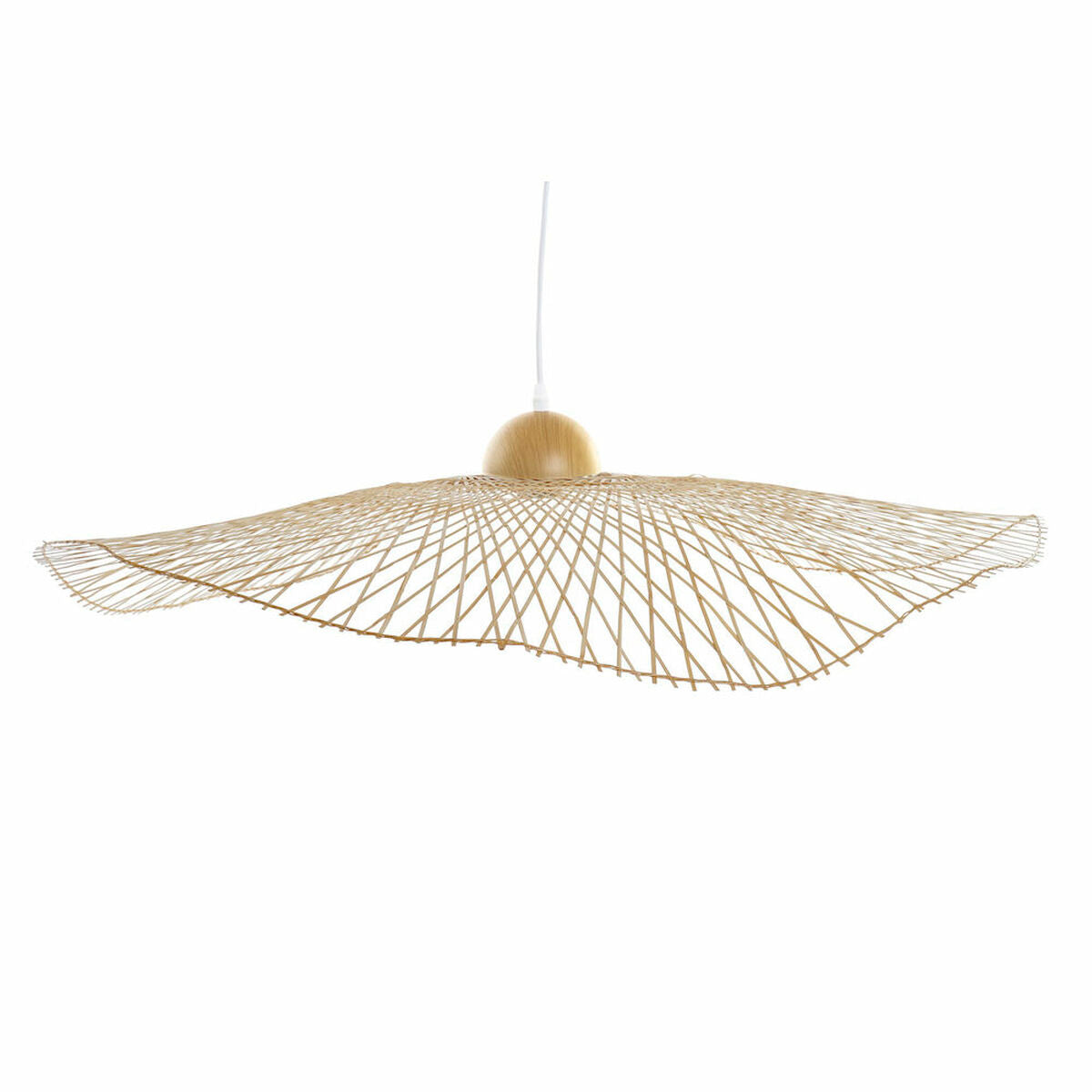 Ceiling Light DKD Home Decor Bamboo Sunhat (88 x 88 x 17 cm) DKD Home Decor