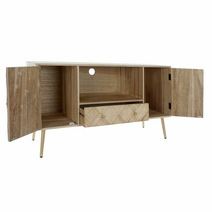 TV furniture DKD Home Decor 118 x 40 x 65 cm Metal Light brown Paolownia wood Pinewood DKD Home Decor