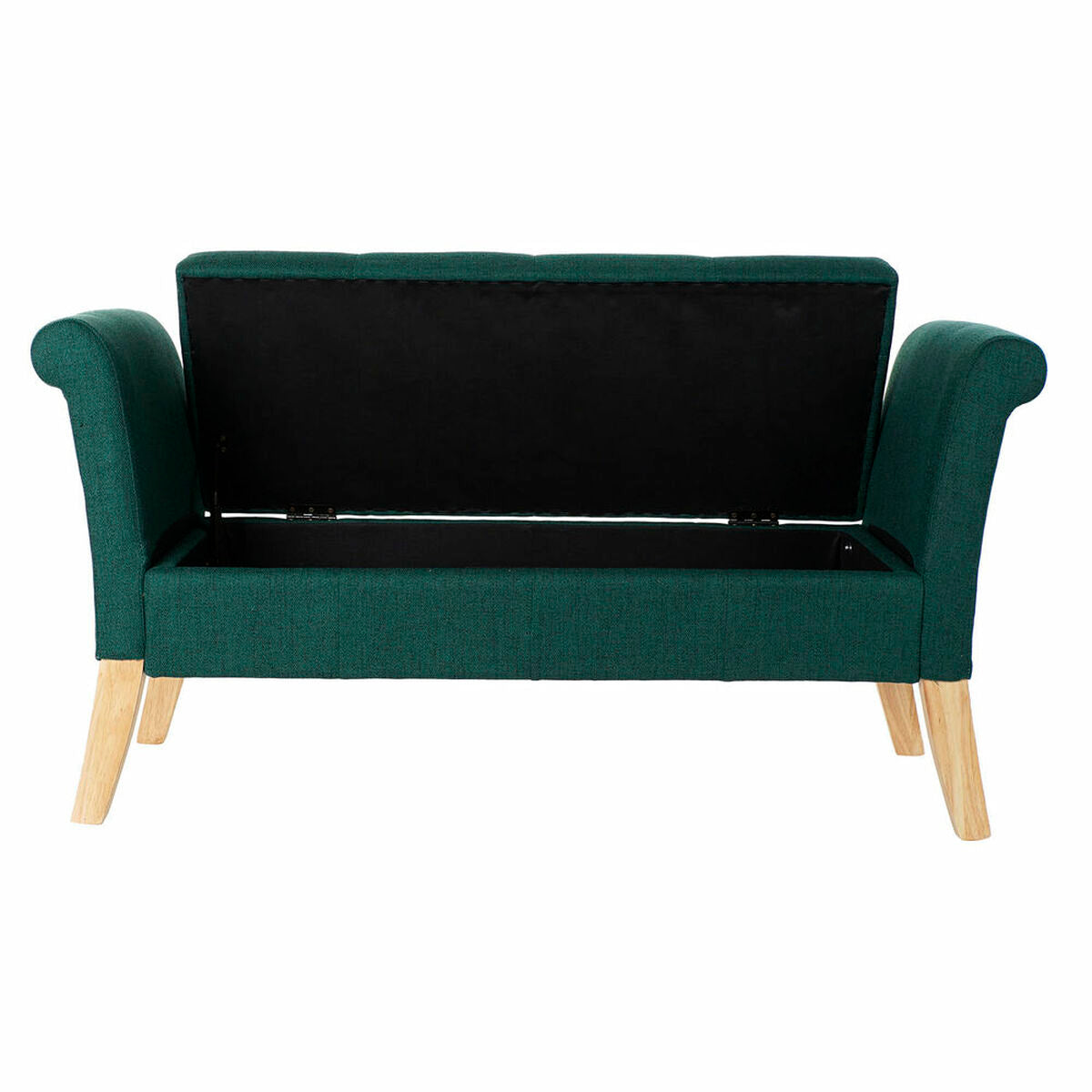 Bench DKD Home Decor 8424001795512 Natural Wood Polyester Green (130 x 44 x 69 cm) DKD Home Decor