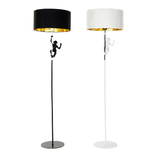 Floor Lamp DKD Home Decor 8424001827312 44 x 44 x 166 cm Black Golden Metal White Resin 220 V 50 W (2 Units) DKD Home Decor