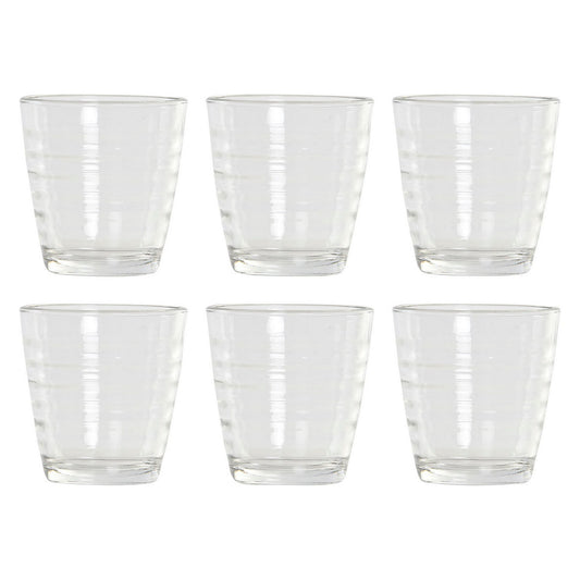 Set of glasses DKD Home Decor Multicolour Transparent Crystal Plastic 250 ml (6 pcs)