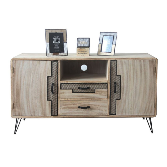 Sideboard DKD Home Decor Metal Paolownia wood (120 x 41 x 65 cm) DKD Home Decor