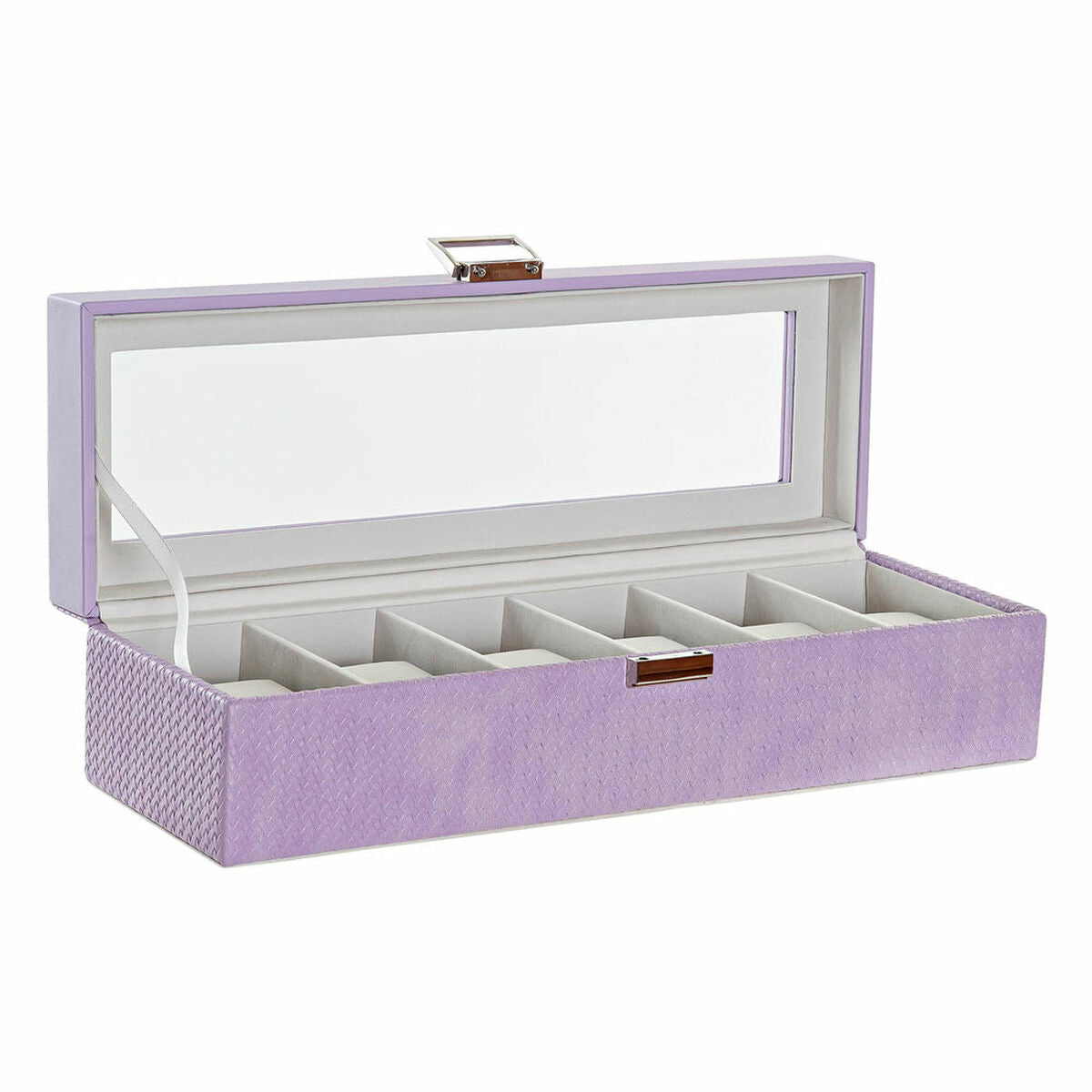 Jewelry box DKD Home Decor 8424001859894 33 x 11 x 9 cm Crystal Lilac Polyurethane DKD Home Decor