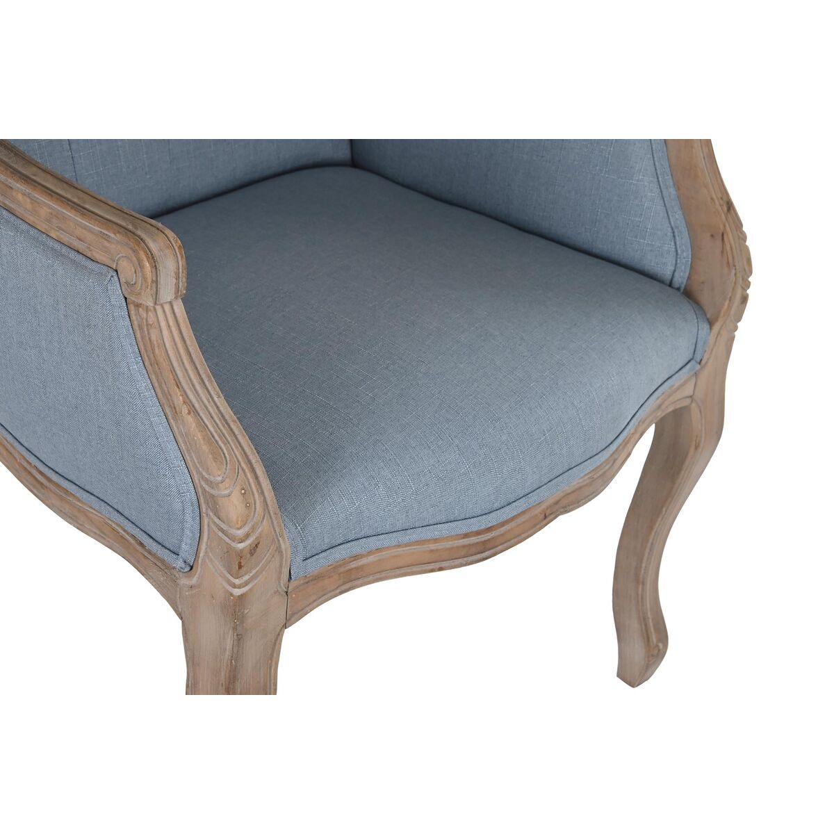 Dining Chair DKD Home Decor Blue Natural 30 x 40 cm 62 x 55 x 100 cm 63,5 x 50 x 102 cm DKD Home Decor