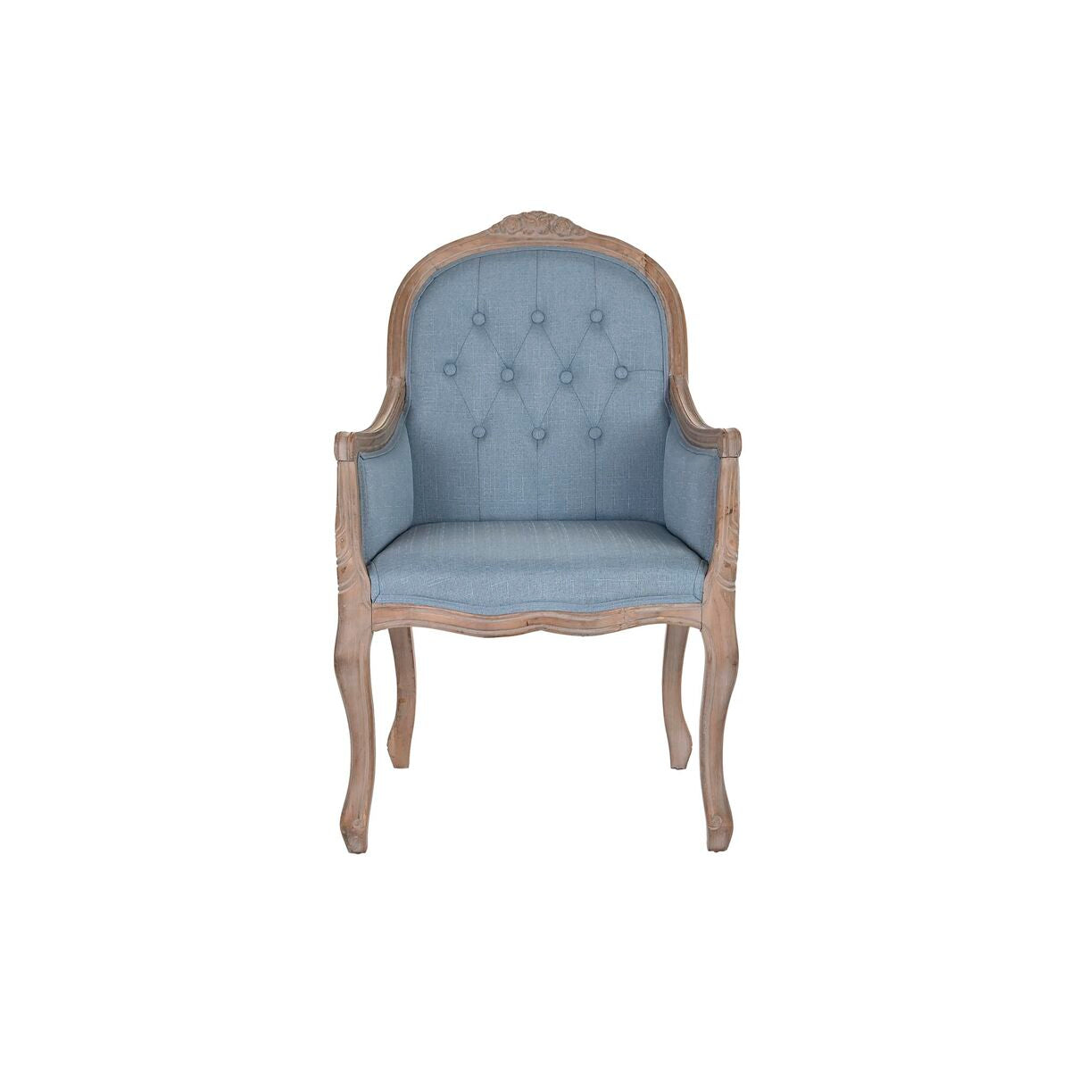 Dining Chair DKD Home Decor Blue Natural 30 x 40 cm 62 x 55 x 100 cm 63,5 x 50 x 102 cm DKD Home Decor