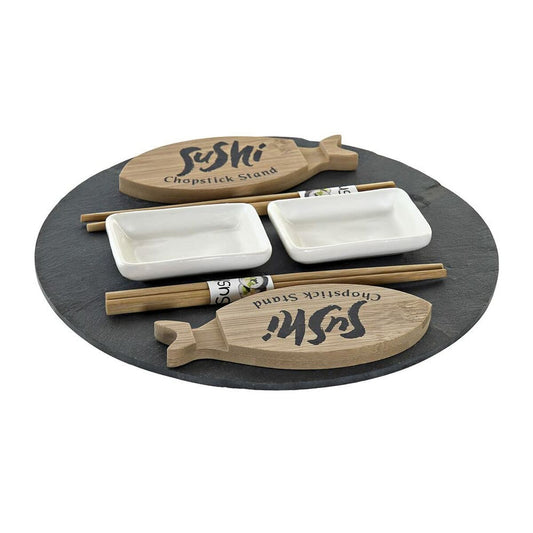 Sushi Set DKD Home Decor S3025953 White Navy Blue Plastic DKD Home Decor