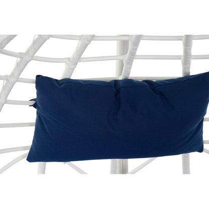 Hanging garden armchair DKD Home Decor Navy Blue White Aluminium synthetic rattan 90 x 70 x 110 cm (107 x 107 x 198 cm) DKD Home Decor