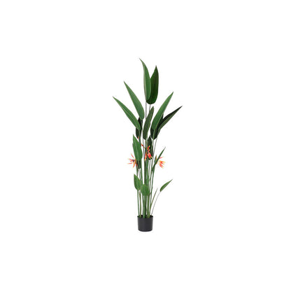 Decorative Plant DKD Home Decor 75 x 75 x 180 cm Orange Green Yellow polypropylene Bird of paradise DKD Home Decor