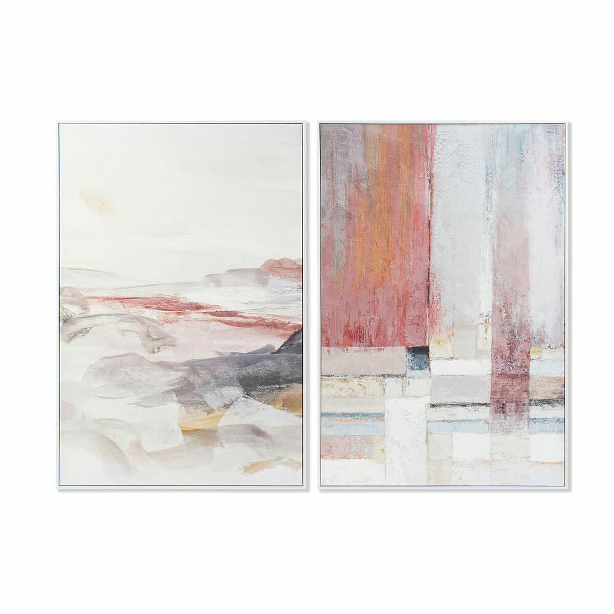 Painting DKD Home Decor 82,5 x 4,5 x 122,5 cm Abstract Urban (2 Units) DKD Home Decor