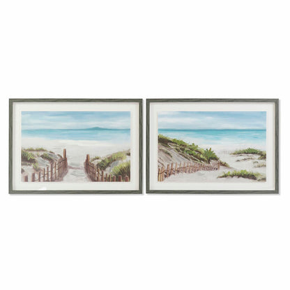 Painting DKD Home Decor Beach Mediterranean 70 x 3,3 x 50 cm (2 Units) DKD Home Decor