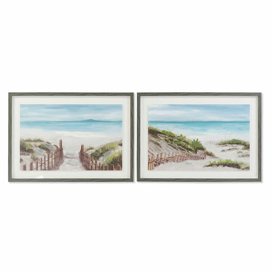 Painting DKD Home Decor Beach Mediterranean 70 x 3,3 x 50 cm (2 Units) DKD Home Decor