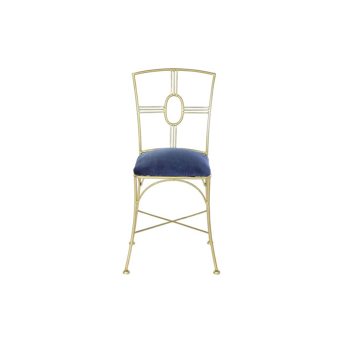 Dining Chair DKD Home Decor Blue Golden 45 x 42 x 88,5 cm DKD Home Decor