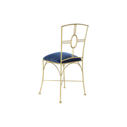 Dining Chair DKD Home Decor Blue Golden 45 x 42 x 88,5 cm DKD Home Decor