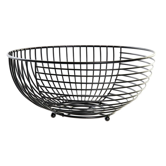 Fruit Bowl DKD Home Decor Black Metal 28 x 28 x 12 cm DKD Home Decor