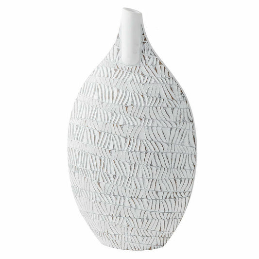 Vase DKD Home Decor White Resin Modern 32 x 13 x 57 cm DKD Home Decor