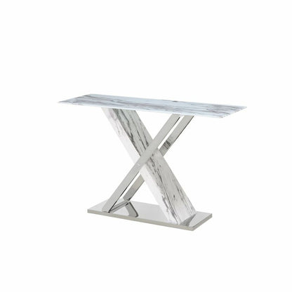 Console DKD Home Decor White Grey Silver Crystal Steel 120 x 40 x 75 cm DKD Home Decor