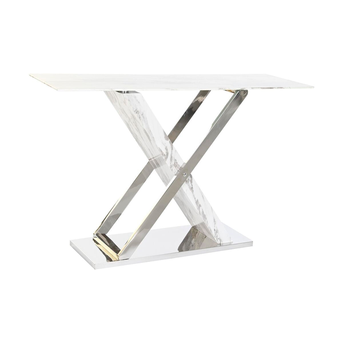 Console DKD Home Decor White Grey Silver Crystal Steel 120 x 40 x 75 cm DKD Home Decor