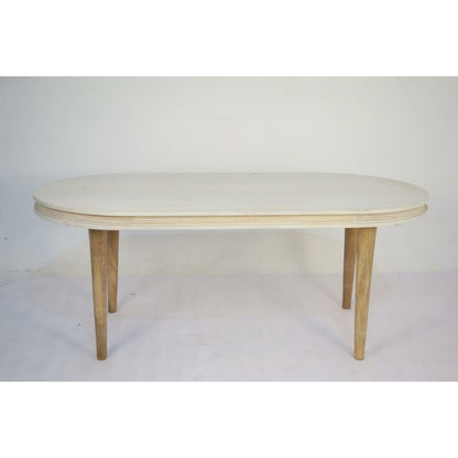 Dining Table DKD Home Decor White Golden Brass Mango wood 180 x 90 x 76 cm DKD Home Decor