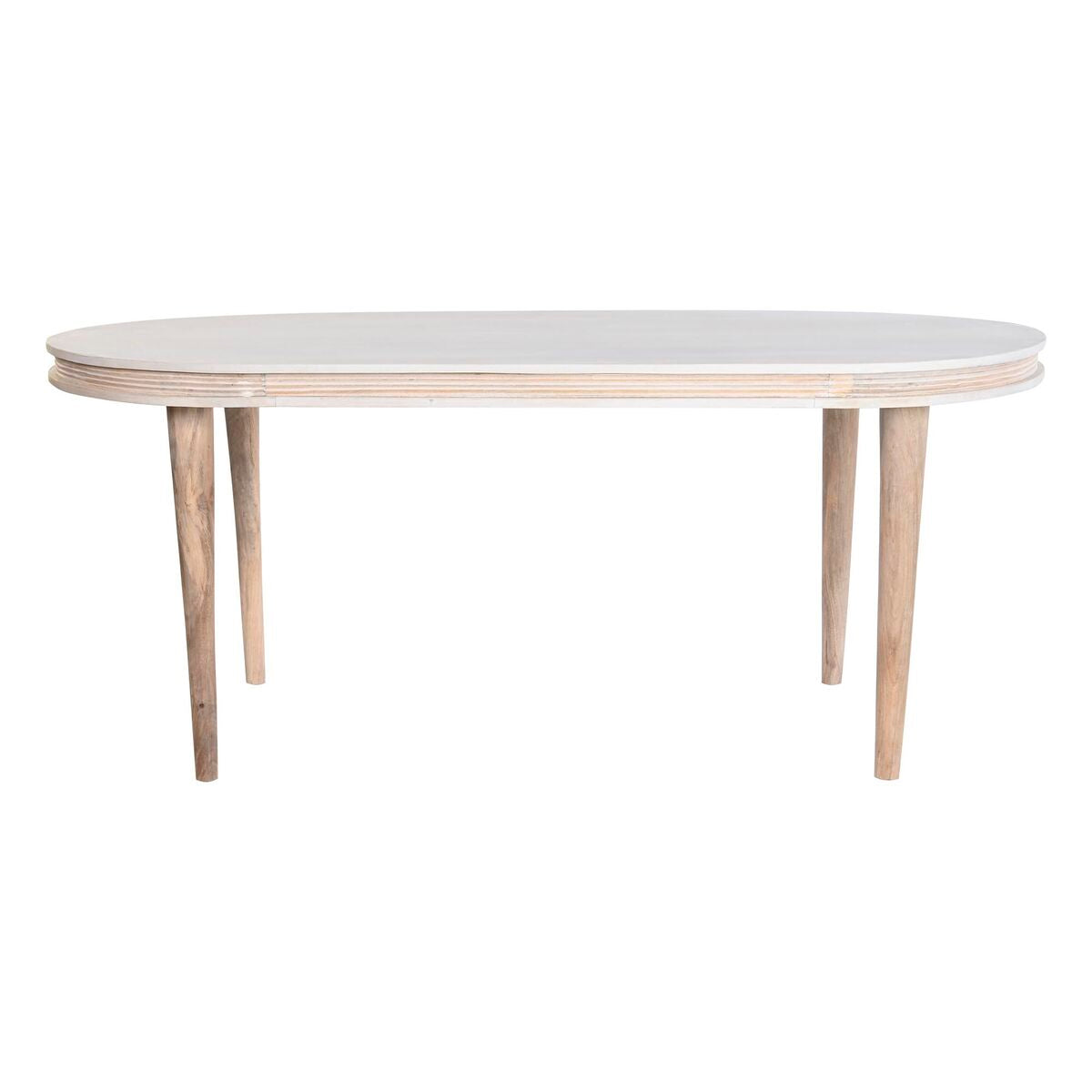 Dining Table DKD Home Decor White Golden Brass Mango wood 180 x 90 x 76 cm DKD Home Decor