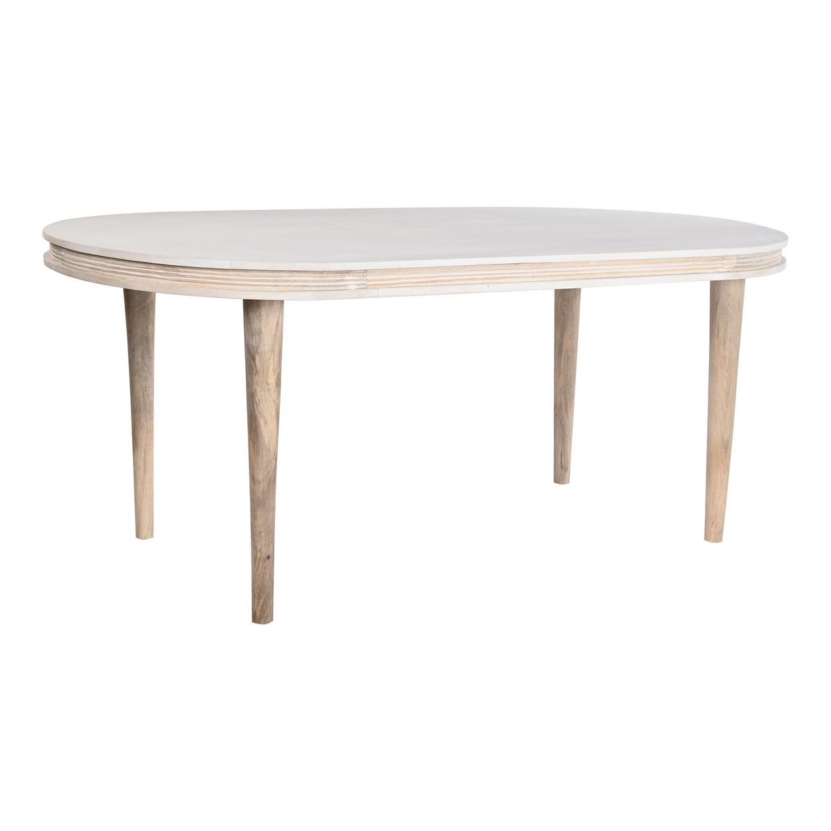 Dining Table DKD Home Decor White Golden Brass Mango wood 180 x 90 x 76 cm DKD Home Decor