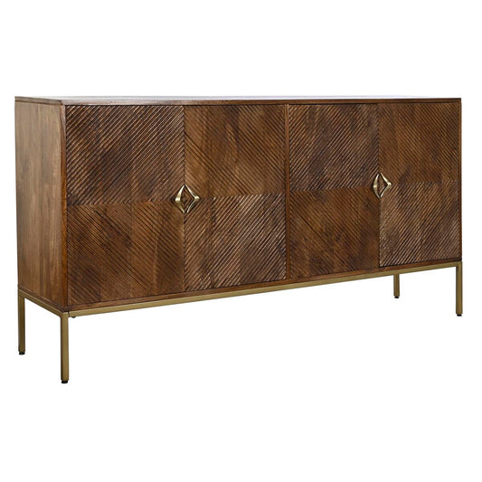 Sideboard DKD Home Decor Golden Dark brown Metal Mango wood 170 x 40 x 90 cm DKD Home Decor