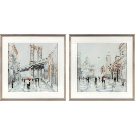 Painting DKD Home Decor City (63 x 3 x 63 cm) (60 x 3 x 60 cm) (2 Units) DKD Home Decor