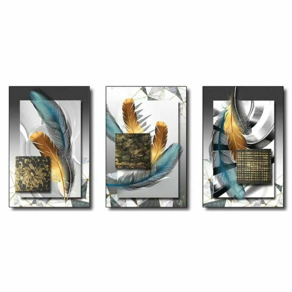 Painting DKD Home Decor Modern (53 x 3,5 x 73 cm) (3 Units) DKD Home Decor