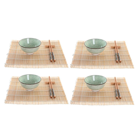 Sushi Set DKD Home Decor 14,5 x 14,5 x 35 cm Stoneware Oriental (16 Pieces) DKD Home Decor