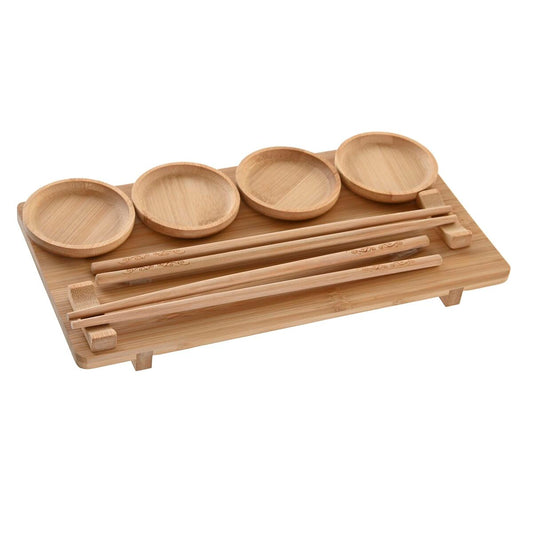 Sushi Set DKD Home Decor 24 x 0,5 x 0,5 cm Natural Oriental DKD Home Decor