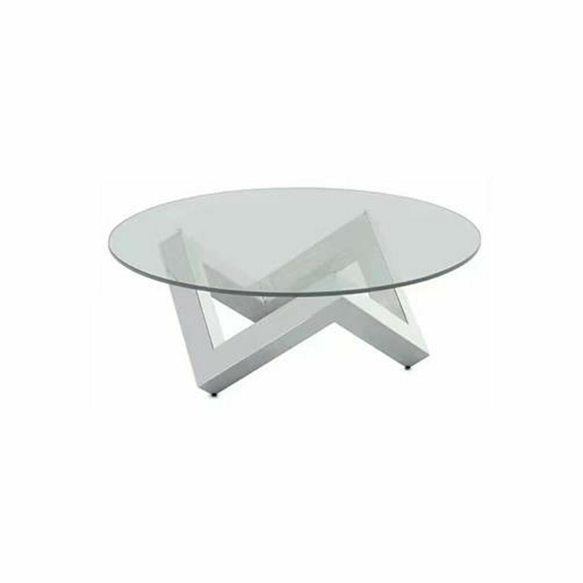 Centre Table DKD Home Decor Steel Tempered Glass 90 x 90 x 45 cm DKD Home Decor