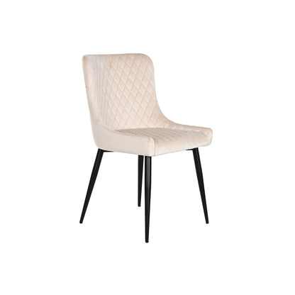 Dining Chair DKD Home Decor Beige Metal Polyester (56 x 51 x 84 cm) DKD Home Decor