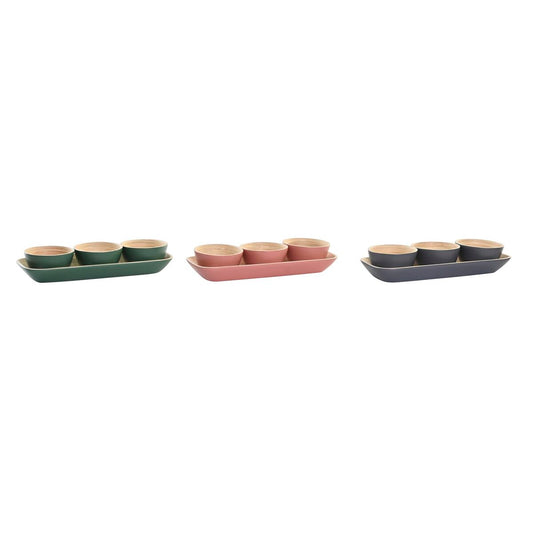 Bowl DKD Home Decor 32 x 12,7 x 3,5 cm (3 Pieces) DKD Home Decor