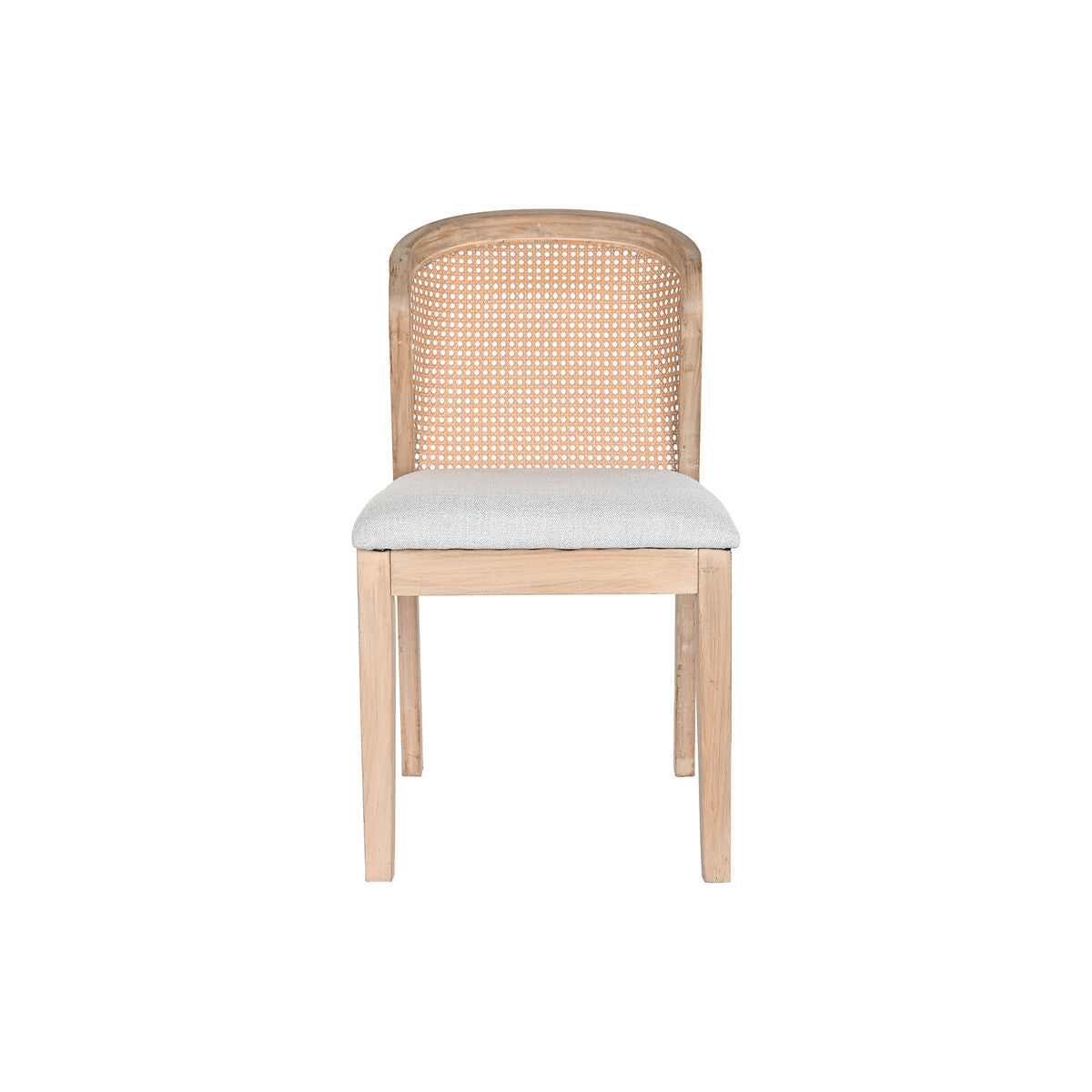 Dining Chair DKD Home Decor Fir Polyester Light grey (46 x 61 x 86 cm) DKD Home Decor