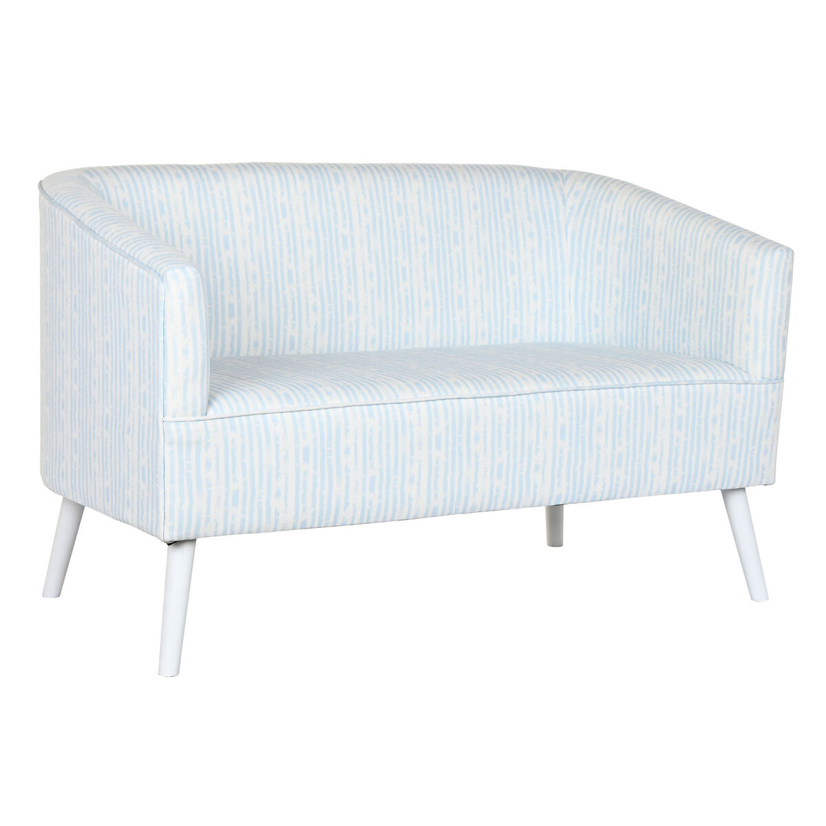 Sofa DKD Home Decor Blue White Sky blue Metal Stripes Mediterranean 130 x 68 x 78 cm DKD Home Decor