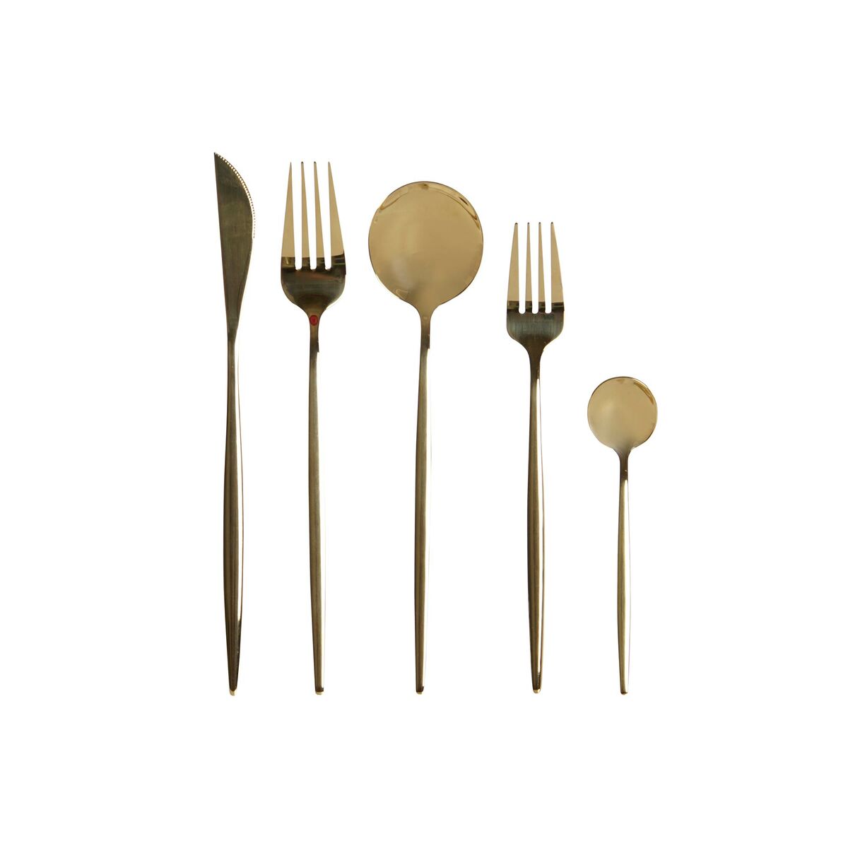 Cutlery DKD Home Decor Golden Stainless steel 3 x 1,5 x 13 cm 20 Pieces DKD Home Decor