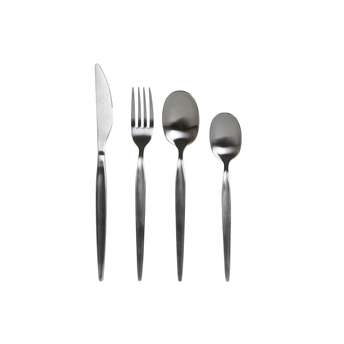 Cutlery DKD Home Decor Silver Stainless steel 2 x 0,5 x 22 cm 24 Pieces DKD Home Decor