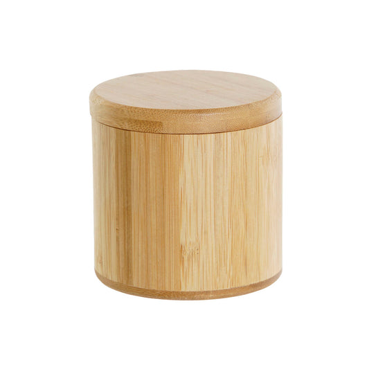 Salt Shaker with Lid DKD Home Decor Natural Bamboo 8,5 x 8,5 x 8,5 cm DKD Home Decor