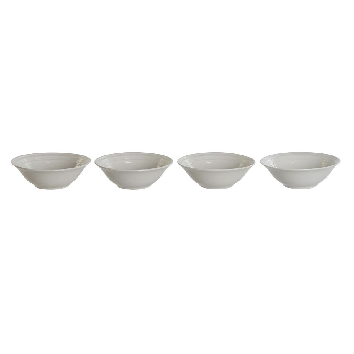 Set of bowls DKD Home Decor White Porcelain 17 x 17 x 7 cm DKD Home Decor