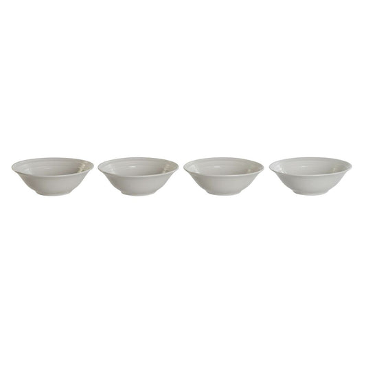 Set of bowls DKD Home Decor White Porcelain 17 x 17 x 7 cm DKD Home Decor