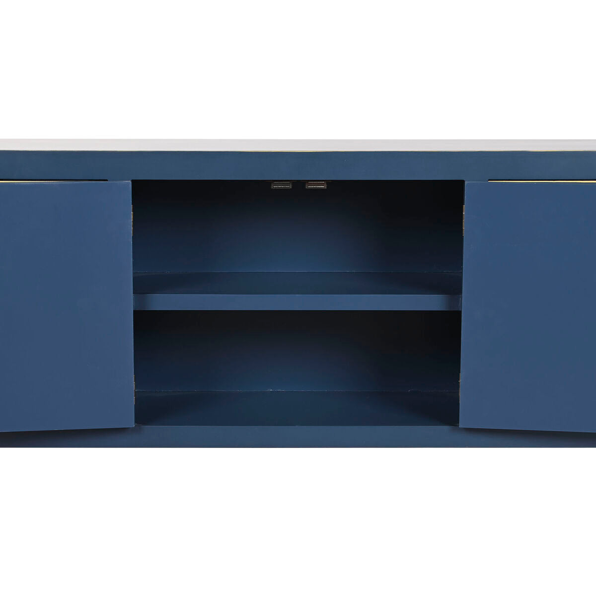 TV furniture DKD Home Decor Blue Golden Fir MDF Wood 130 x 24 x 51 cm