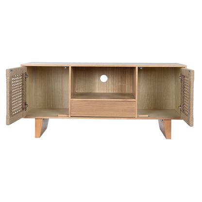 TV furniture Home ESPRIT Beige Natural Jute Pinewood 120 x 40 x 55 cm Home ESPRIT