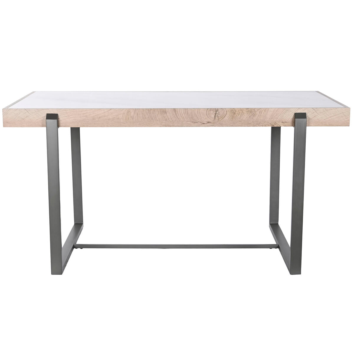 Dining Table Home ESPRIT White Grey Natural Metal 150 x 85 x 75 cm Home ESPRIT