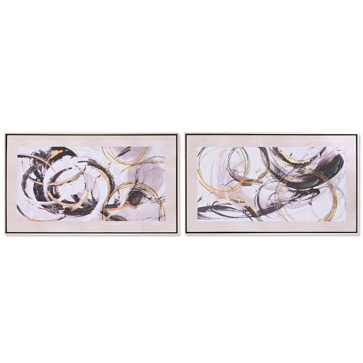 Painting Home ESPRIT Abstract Modern 95 x 3 x 55 cm (2 Units) Home ESPRIT