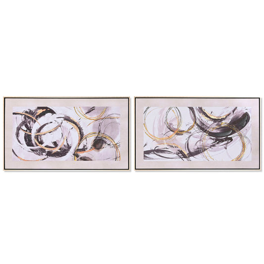 Painting Home ESPRIT Abstract Modern 95 x 3 x 55 cm (2 Units) Home ESPRIT