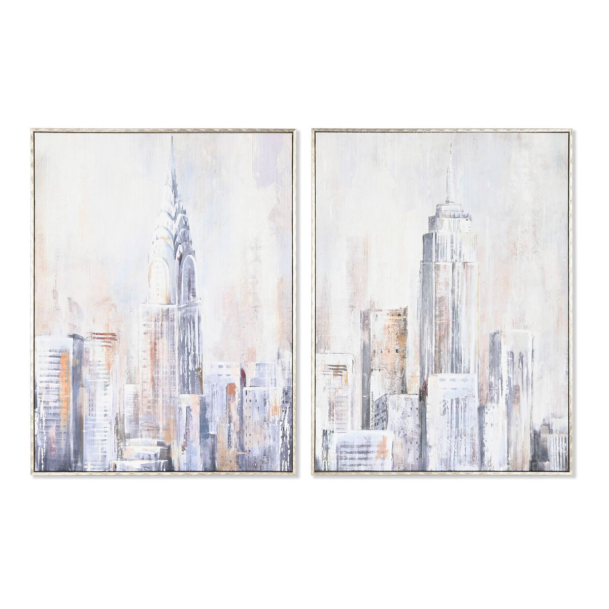 Painting Home ESPRIT New York Loft 60 x 2,4 x 80 cm (2 Units) Home ESPRIT