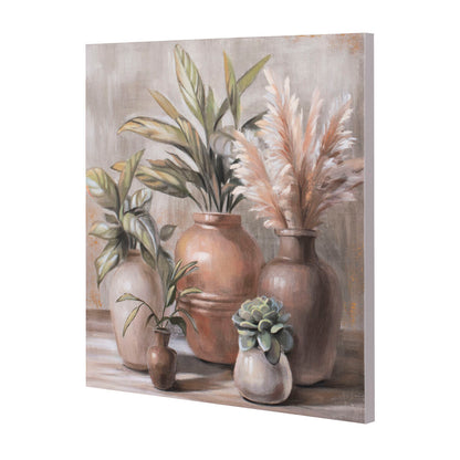 Painting Home ESPRIT Vase Cottage 80 x 3,7 x 80 cm (2 Units) Home ESPRIT